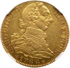 Spain. 4 Escudos, 1786-DV (Madrid) NGC AU58