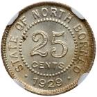 British North Borneo. 25 Cents, 1929-H NGC MS63 - 2