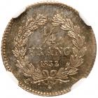 France. 1/4 Franc, 1832/1-A NGC MS65 - 2