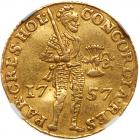 Netherlands: Holland. Ducat, 1757 NGC AU50