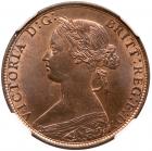 Great Britain. Halfpenny, 1866 NGC MS65 RB