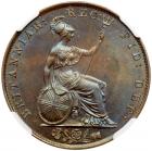 Great Britain. Halfpenny, 1848/7 NGC MS64 BR - 2