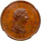 Great Britain. Proof Penny, 1806 NGC PF65 BR