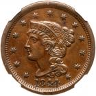 1844 N-5 R1 First 4 Repunched NGC graded MS62 Brown