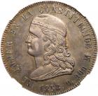 Ecuador. 5 Francos, 1858-GJ NGC AU58