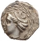 Bruttium, Terina. Silver Nomos (7.05 g), ca. 440-425 BC Choice VF