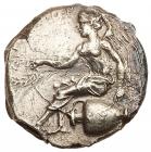 Bruttium, Terina. Silver Nomos (7.05 g), ca. 440-425 BC Choice VF - 2