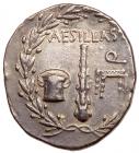 Macedonia, Roman Province. Aesillas. Silver Tetradrachm (16.64 g), Quaestor, ca. 95-70 BC - 2