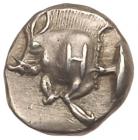 Mysia, Kyzikos. Silver Diobol (1.16 g), ca. 525-475 BC. Superb EF