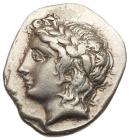 Macedonia, Chalkidian League. Silver Tetrobol (2.31 g), ca. 365 BC Choice VF