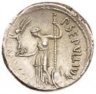 Julius Caesar. Silver Denarius (3.50 g), 44 BC VF - 2