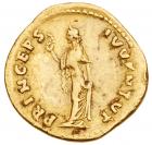 Domitian. Gold Aureus (7.10 g), as Caesar, AD 69-81 About VF - 2