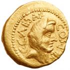 Julius Caesar. Gold Aureus (8.03 g), 46 BC Choice VF