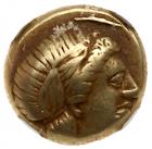 Lesbos, Mytilene. 377-326 BC. Electrum Hecte (2.55g)