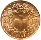 Switzerland. 20 Francs, 1949-B NGC MS67 - 2