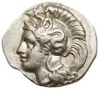 Calabria, Taras. Silver Diobol (1.11 g), ca. 380-325 BC Superb EF