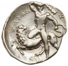 Calabria, Taras. Silver Diobol (1.11 g), ca. 380-325 BC Superb EF - 2