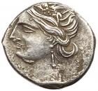 Zeugitania, Carthage. Silver 1/4 Shekel (1.71 g), ca. 220-205 BC VF