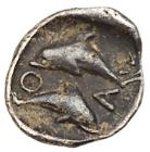 Islands off Thrace, Thasos. Silver Obol (0.42 g), ca. 412-404 BC Choice VF - 2