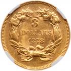 1878 $3 Gold NGC AU58 - 2