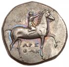 Calabria, Taras. Silver Nomos (7.81 g), ca. 302-280 BC About EF