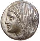 Sicily, Syracuse. Philistis, wife of Hieron II. Silver 16 Litrai (14.00 g), 275-215 BC