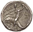 Calabria, Taras. Silver Nomos (5.92 g), ca. 240-228 BC Choice VF - 2