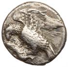 Bruttium, Lokris. Silver Nomos (7.83 g), ca. 300-280 BC Fine to VF