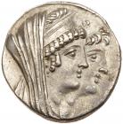 Seleukid Kingdom. Cleopatra Thea and Antiochos VIII Epiphanes. Silver Tetradrachm (16.48 g), 125-121 BC