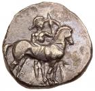 Calabria, Taras. Silver Nomos (7.12 g), ca. 344-340 BC Nearly EF