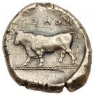 Lucania, Poseidonia. Silver Nomos (7.63 g), ca. 470-445 BC Choice VF - 2