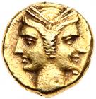 Bruttium, Carthaginian occupation. Electrum 3/8 Shekel (2.69 g), ca. 216-211 BC