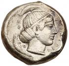 Sicily, Syracuse. Second Democracy. Silver Tetradrachm (16.85 g), 466-405 BC VF - 2