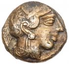 Attica, Athens. Fourree Tetradrachm (14.25 g), ca. 454-404 BC VF