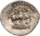 Baktrian Kingdom. Eukratides I. Silver Tetradrachm (16.16 g), ca. 171-145 BC EF - 2