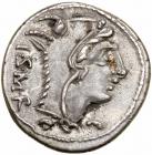 L. Thorius Balbus. Silver Denarius (3.78 g), 105 BC Choice VF