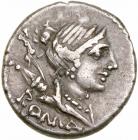 A. Albinus Sp.f. Silver Denarius (3.64 g), 96 BC Choice VF