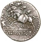 A. Albinus Sp.f. Silver Denarius (3.64 g), 96 BC Choice VF - 2