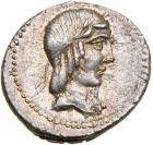 L. Calpurnius Piso Frugi. Silver Denarius (3.52 g), 90 BC Superb EF