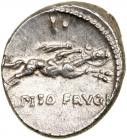 L. Calpurnius Piso Frugi. Silver Denarius (3.98 g), 90 BC EF - 2