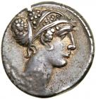 T. Carisius. Silver Denarius (3.69 g), 46 BC Choice VF