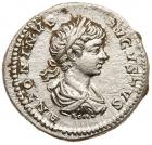 Septimius Severus and Caracalla. Silver Denarius (3.14 g), AD 193-211 Choice EF