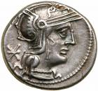 Q. Philippus. Silver Denarius (3.92 g), 129 BC VF