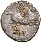 Q. Titius. Silver Denarius (3.68 g), 90 BC Choice VF - 2