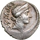 Mn. Cordius Rufus. Silver Denarius (3.92 g), 46 BC VF