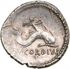 Mn. Cordius Rufus. Silver Denarius (3.92 g), 46 BC VF - 2