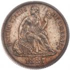 1887 Liberty Seated 10C PCGS Proof 62