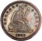 1883 Liberty Seated 25C PCGS Proof 58