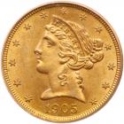 1905 $5 Liberty PCGS MS63