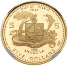 Anguilla. 5 Dollars, 1969 NGC PF67 UC - 2